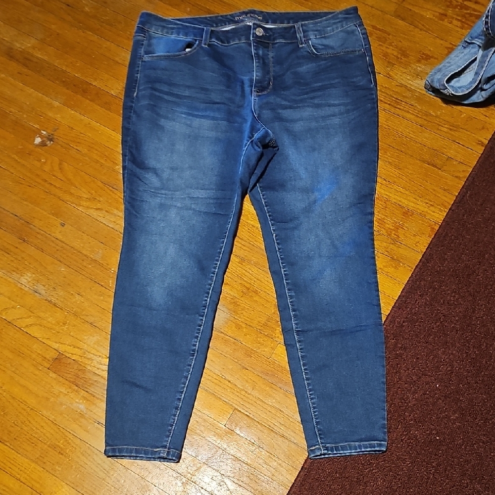 Maurices Blue Jeggings with Tapered Fit